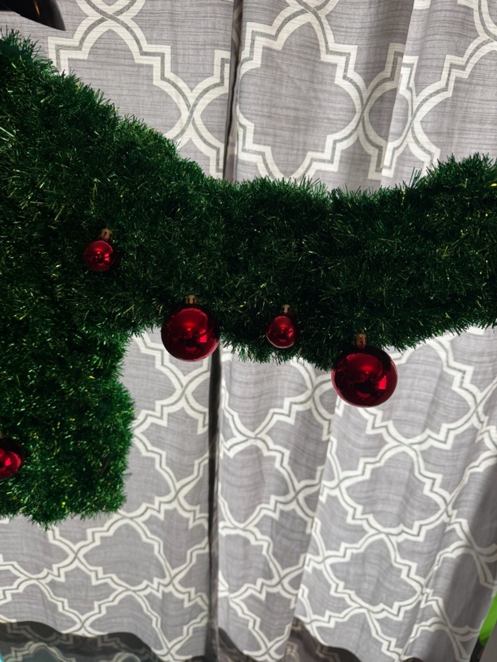 Tipsy Elves 1x Shiny Green Holiday Sweater with tinsel and Christmas balls new - Picture 3 of 10